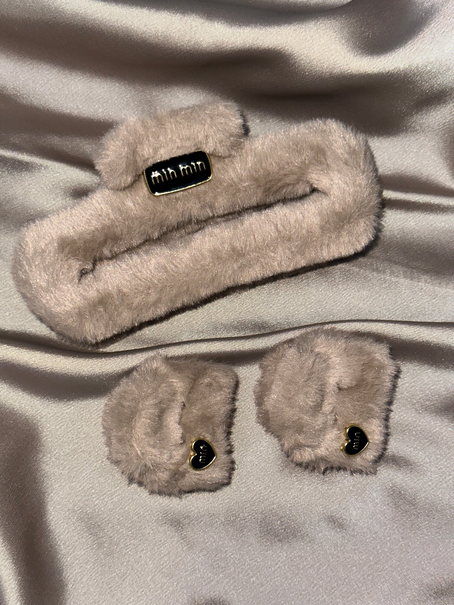 Набор необычных заколок для волос 3в1, MIO MIO , цвет кофейный , тренд зима 2025