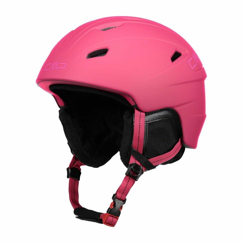 Decathlon Шлем для катания на лыжах и сноуборде CMP XA-1 для взрослых 58-62 см Флуоресцентный розовый / черный