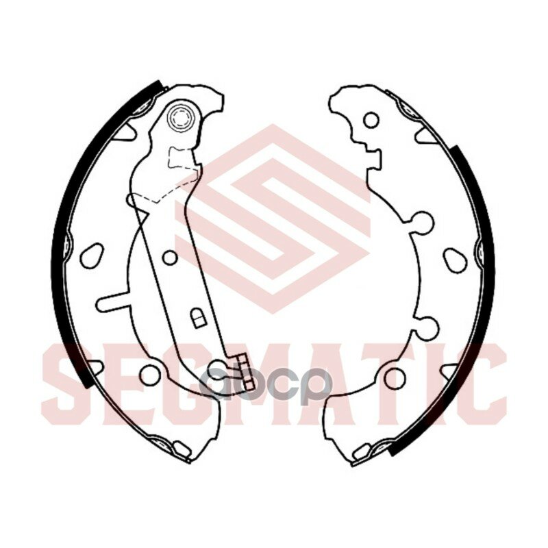 Колодки торм барабан. FORD Fusion (02-), FORD FIESTA 1.25-1.8D 95-/FUSION 1.25-1.6D 00-/ - 203x38 SEGMATIC арт. SGBPD4089