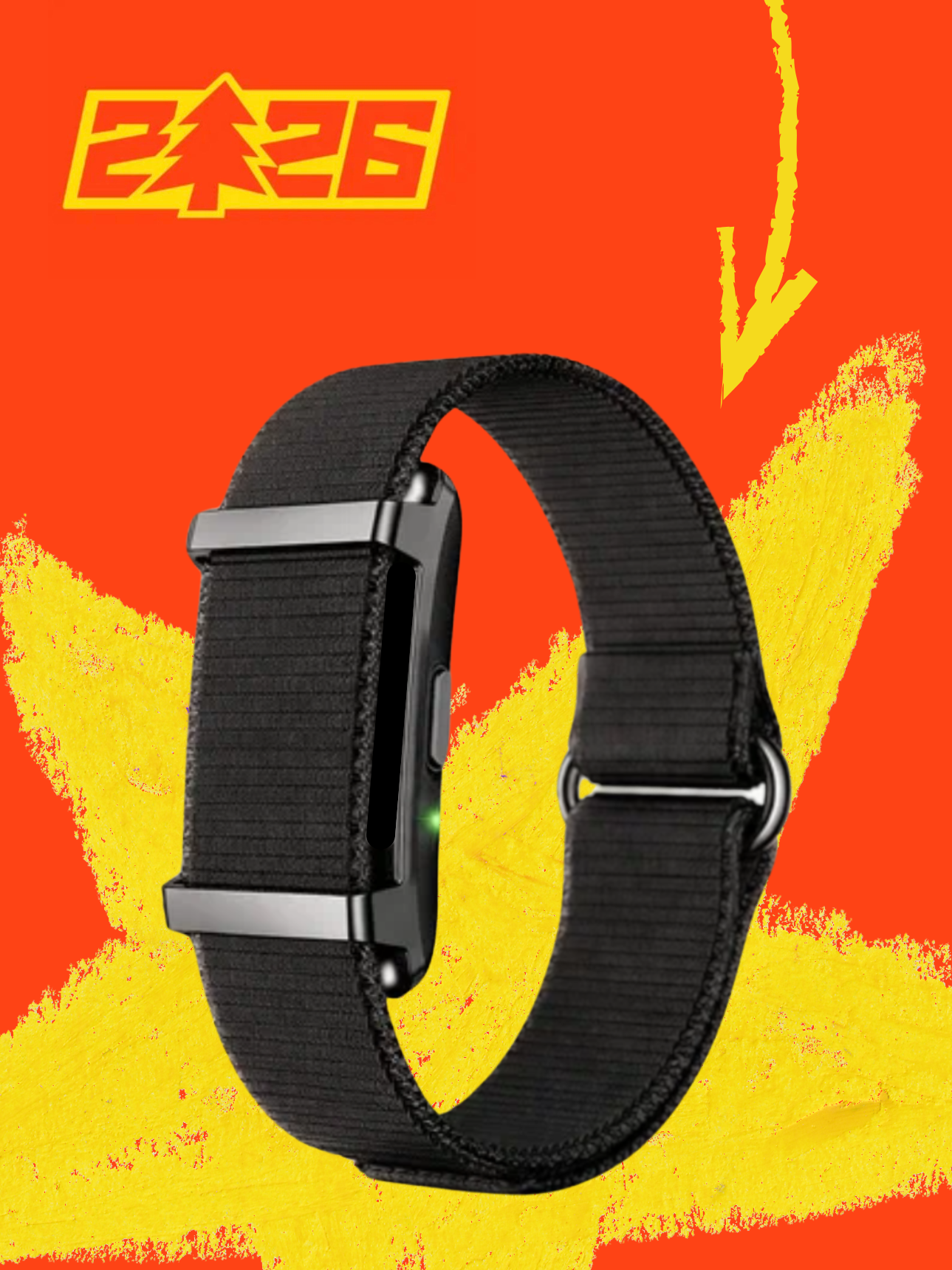 Фитнес-браслет Whoop, металлический, с пульсометром, водонепроницаемый, черный