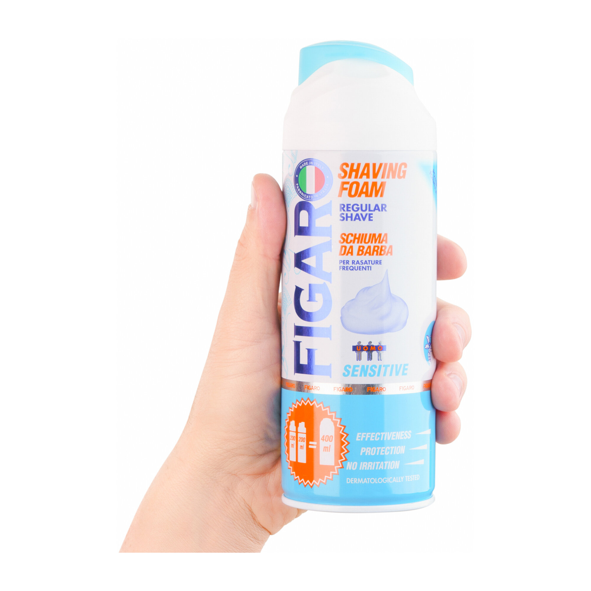 Пена для бритья Figaro Sensitive, для чувствительной кожи, 400 мл — фото 1