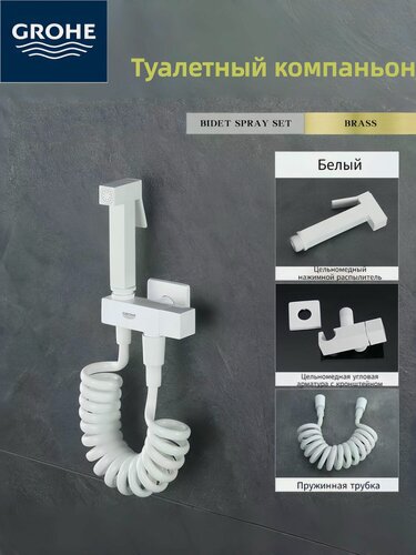 Изображение товара Grohe | Туалетный компаньон | Душевой набор | Для биде, раковины, унитаза
