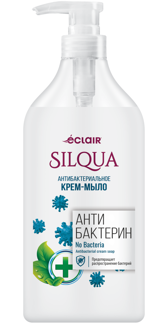 Жидкое мыло SILQUA "Анти-бактерин", с дозатором, для всех типов кожи, 830 мл