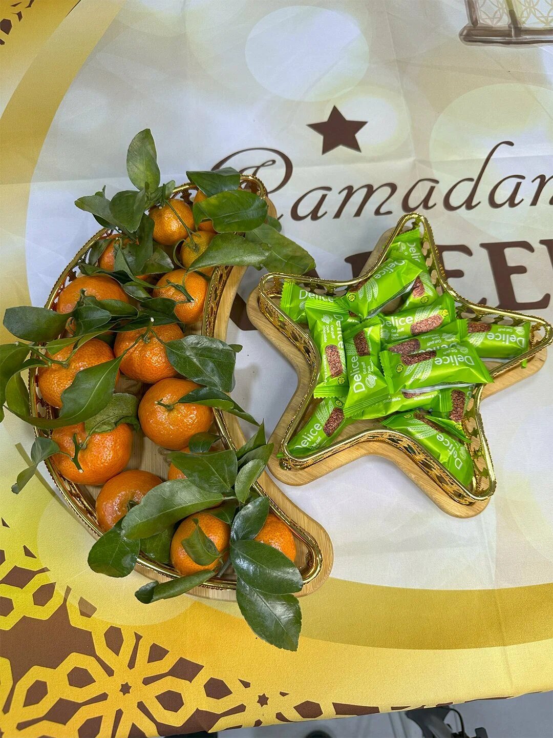 Набор блюд "Рамадан", для сладостей, ХДФ, золотой акрил, 1 шт