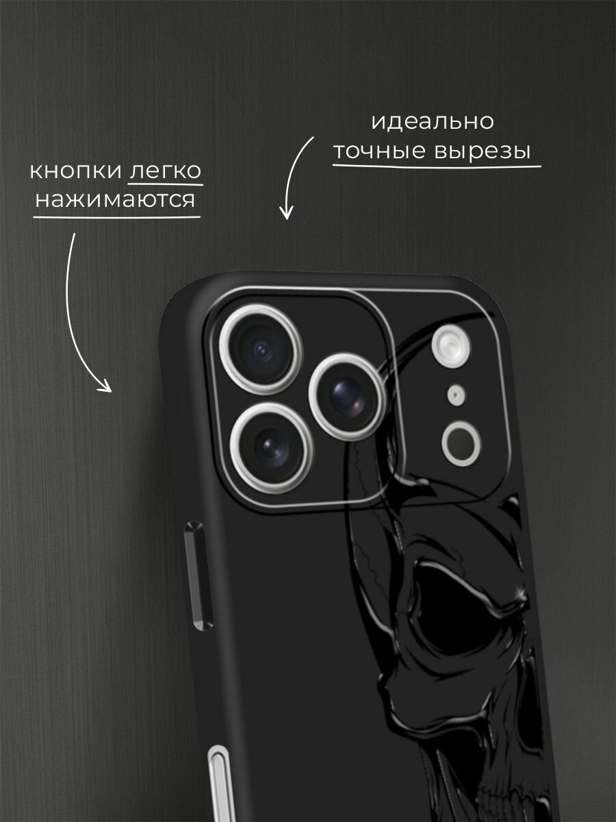 Чехол на Apple iPhone 17 Pro Max / Айфон 17 Про Макс с принтом Череп половинка — фото 1