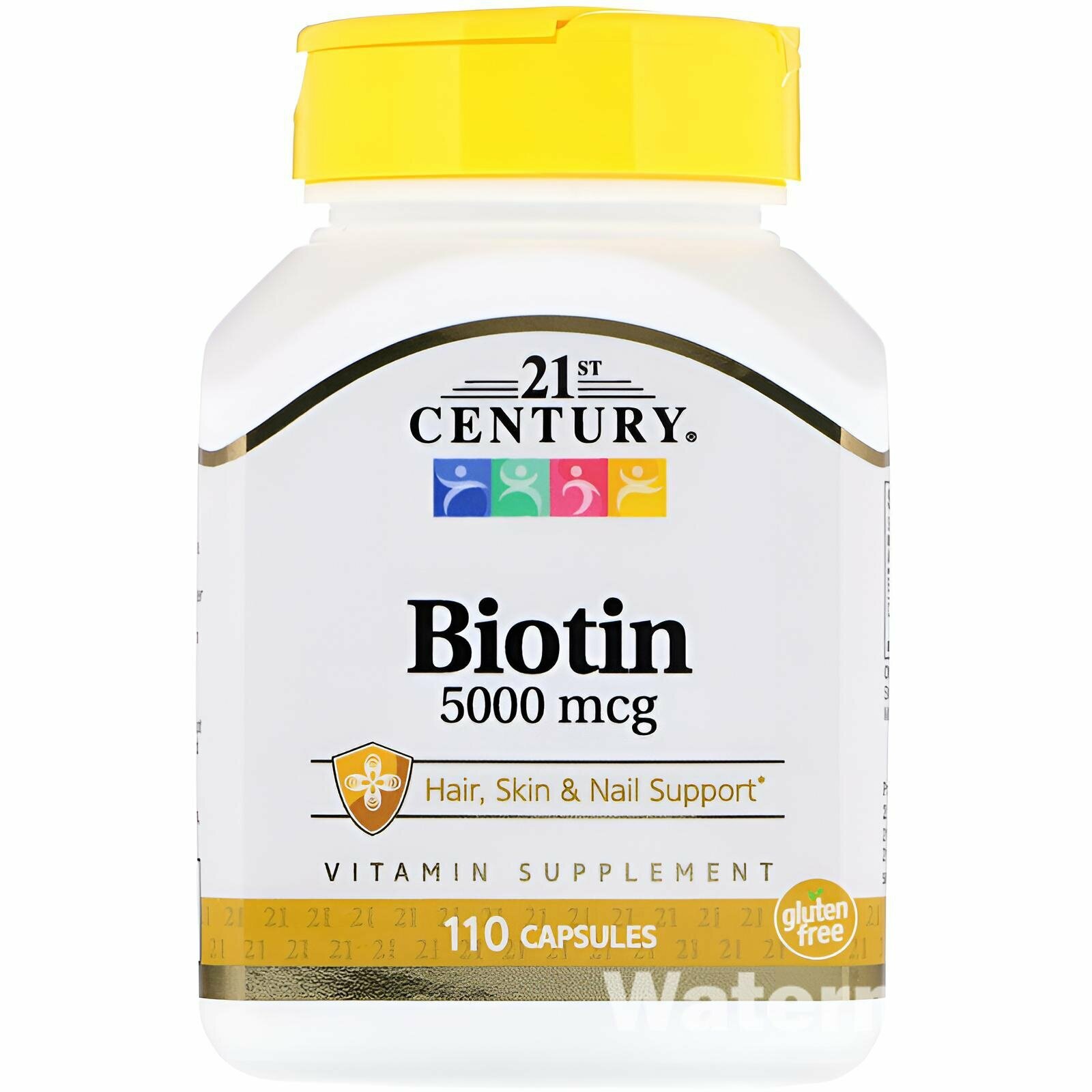 21st Century Biotin 5000 mcg N110 — поддержка кожи, волос и ногтей, 110 таблеток