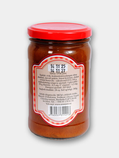 Абрикосовый джем без добавления сахара, 340 гр — фото 1