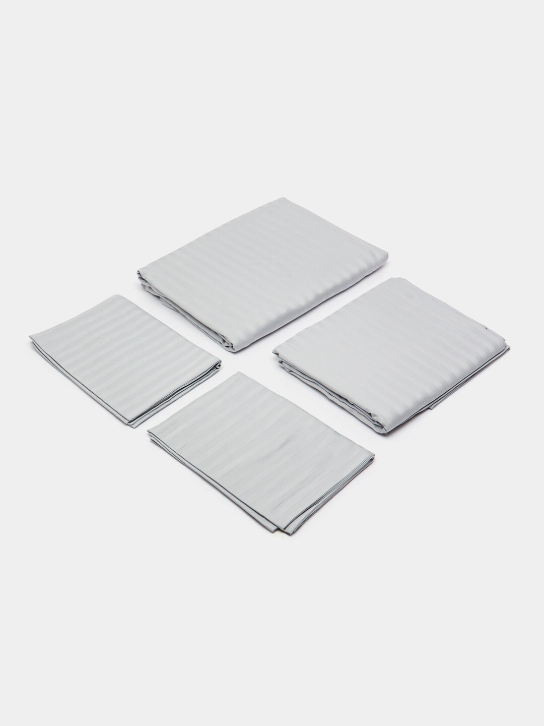 Комплект из страйп-сатина 2-x спального постельного белья Ali Home, евро