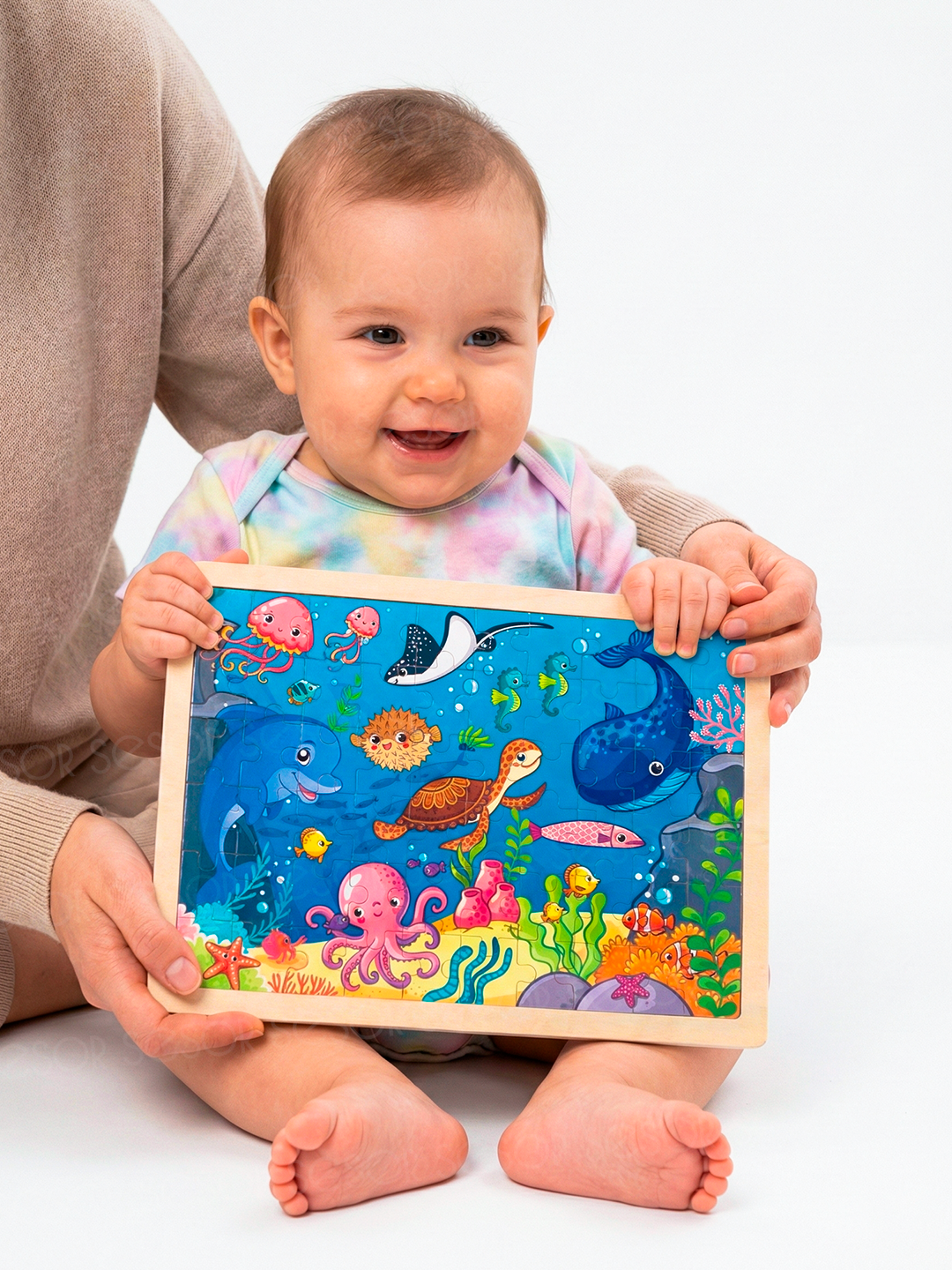 Деревянный пазл для детей 20x30 более 70 деталей — фото 1