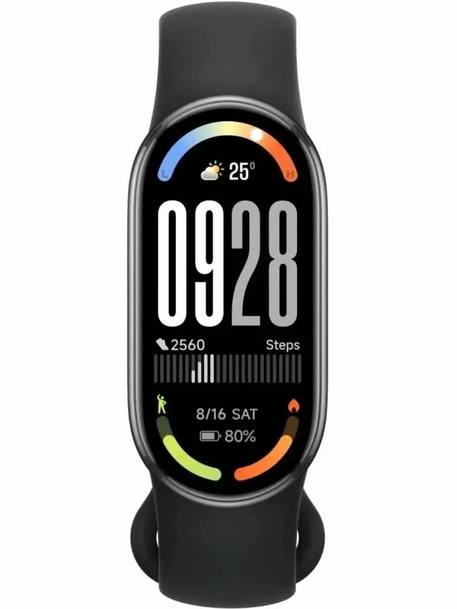 Фитнес-браслет Xiaomi "Smart Band 10", чёрный, AMOLED дисплей — фото 1