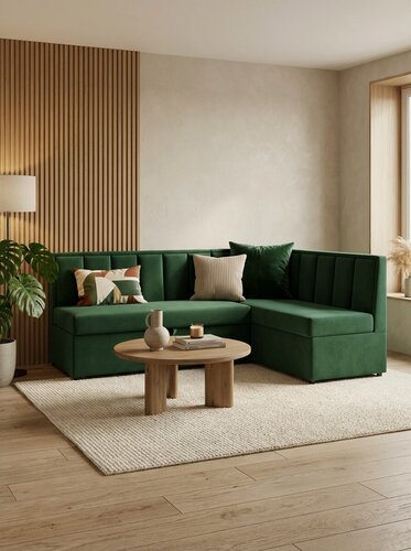 Изображение товара Кухонный уголок Santorini угол правый, зеленый