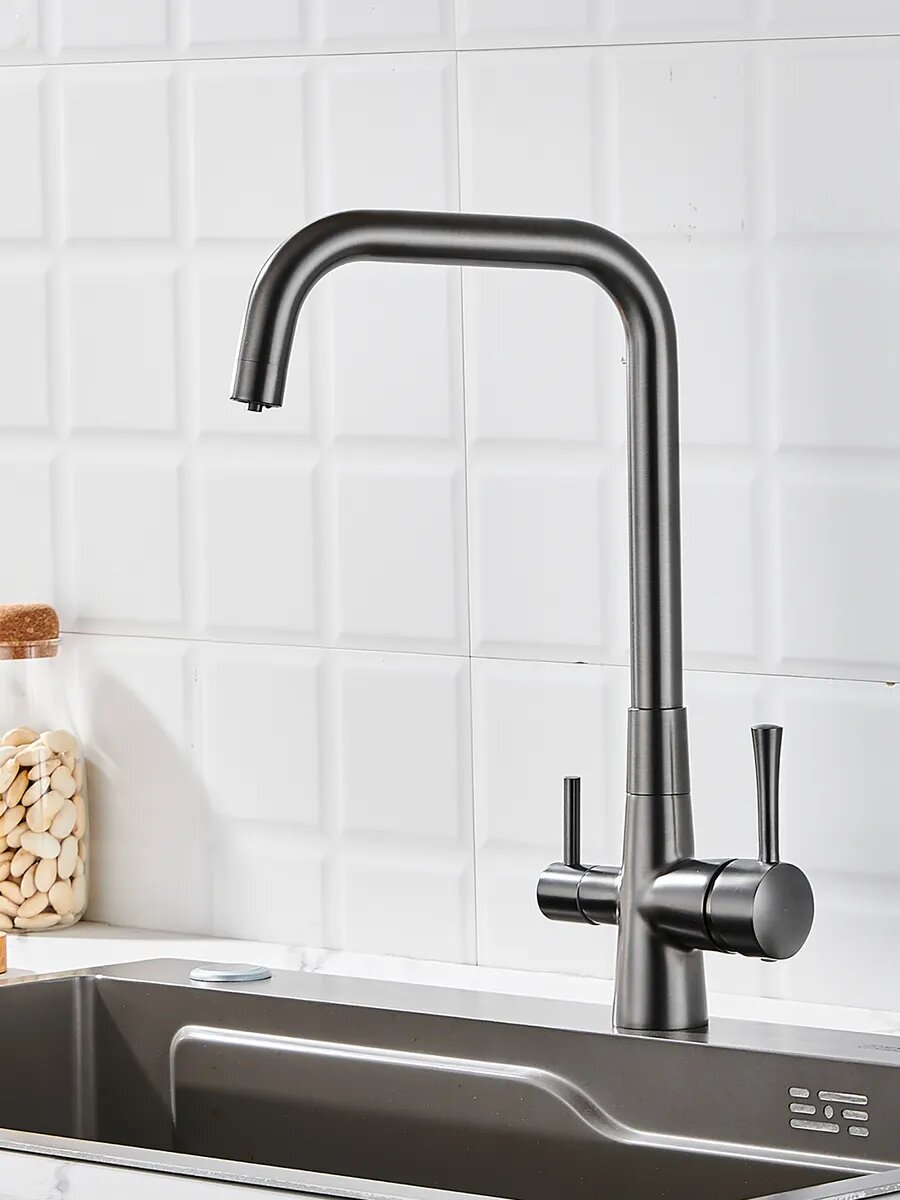 Высокий смеситель для кухни с фильтром для воды Shevanik S528T