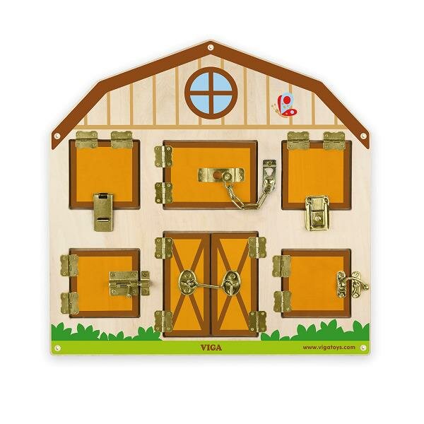 Бизиборд Viga Открой-закрой замочки, в коробке VG51627