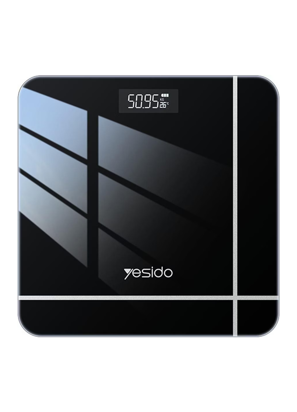 Весы Yesido MG10, закаленное стекло, светодиодный дисплей, черные 5-150 кг