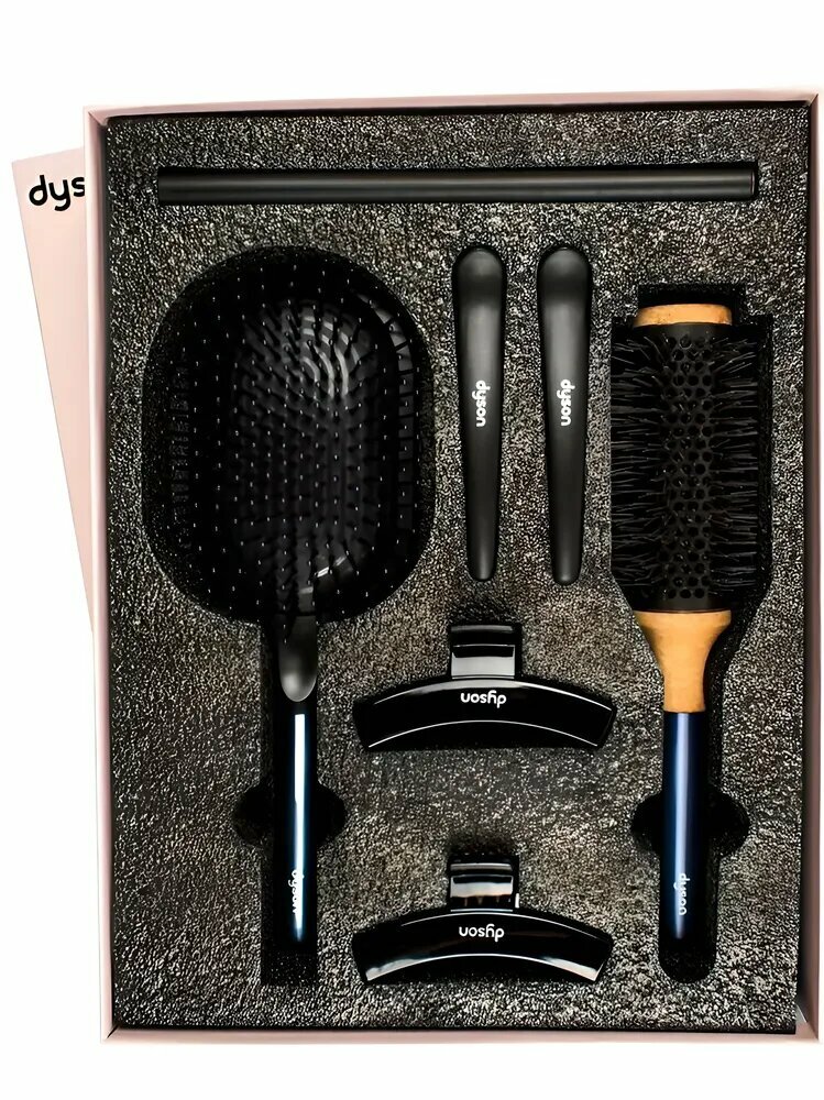 Набор расчесок 7 в 1 Dyson style для укладки волос, 4 цвета - синий — фото 1