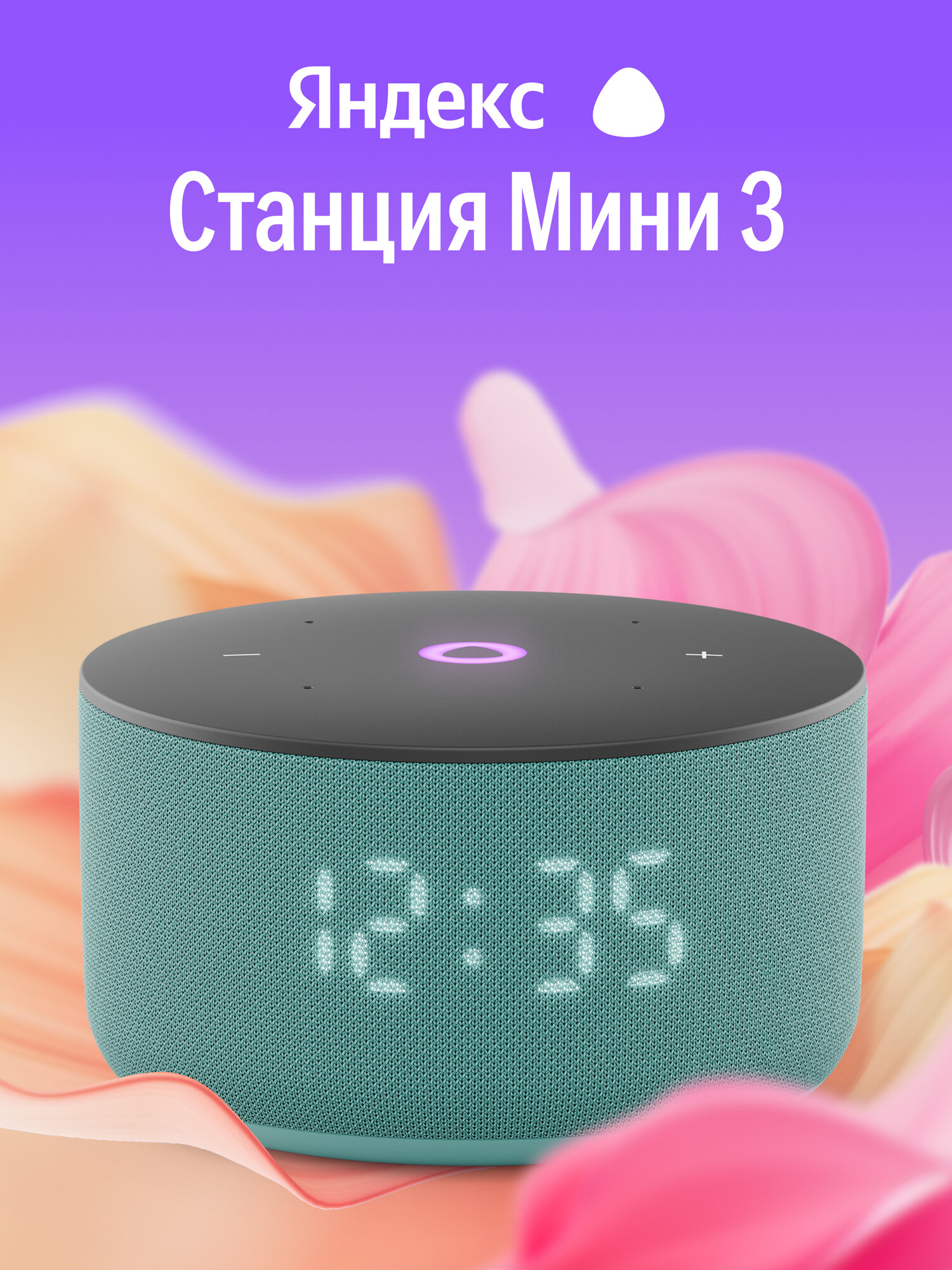 Умная колонка Яндекс Станция Мини 3 с Алисой, 12Вт, бирюзовый