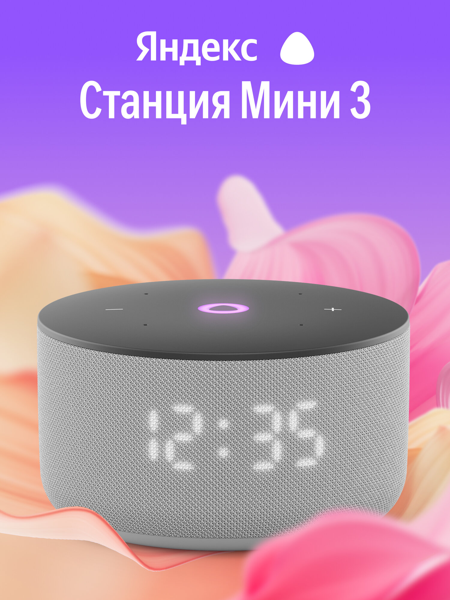 Умная колонка Яндекс Станция Мини 3 с Алисой, 12Вт, серый