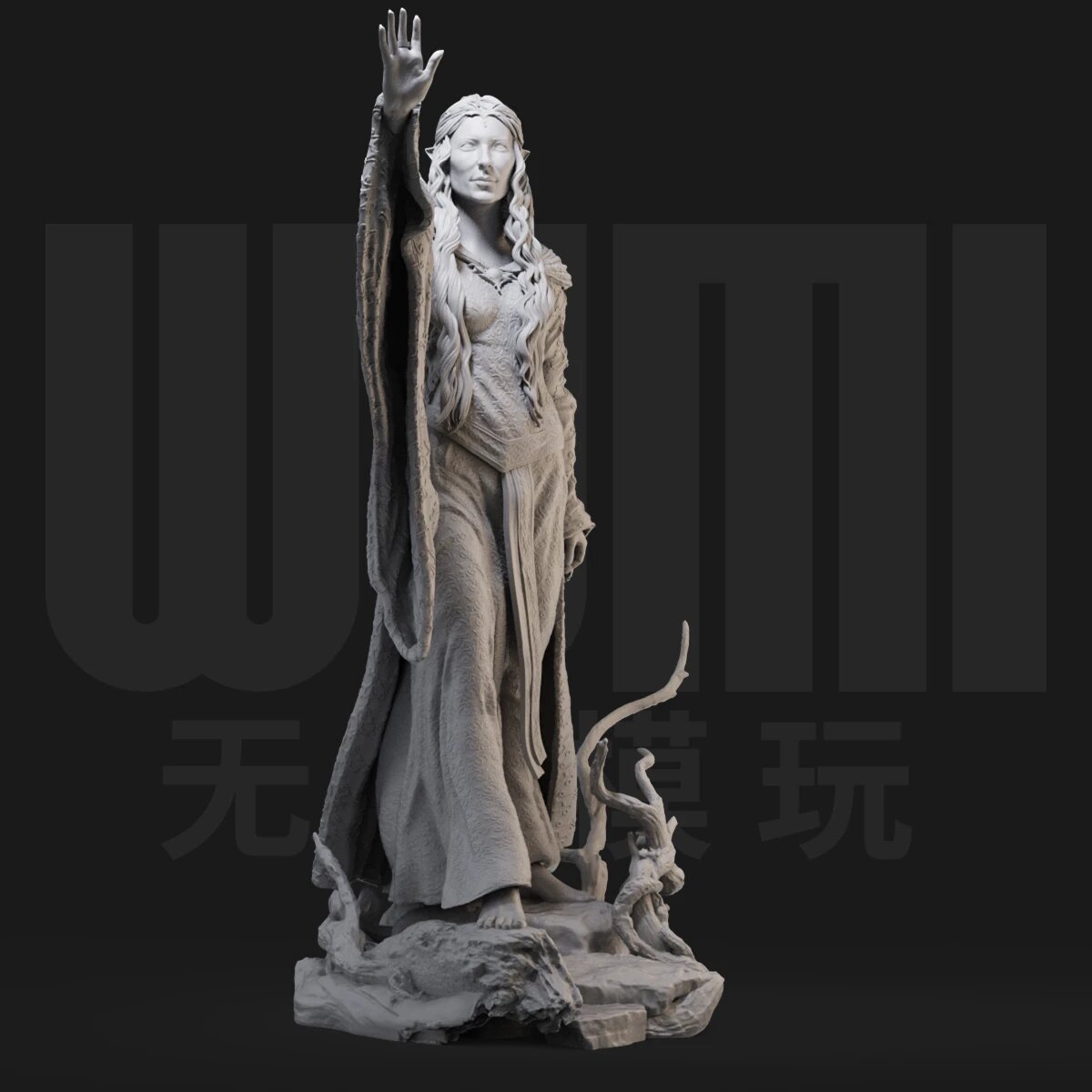 Фигурка солдата 1/24 белая для сборки DZQ GK 647