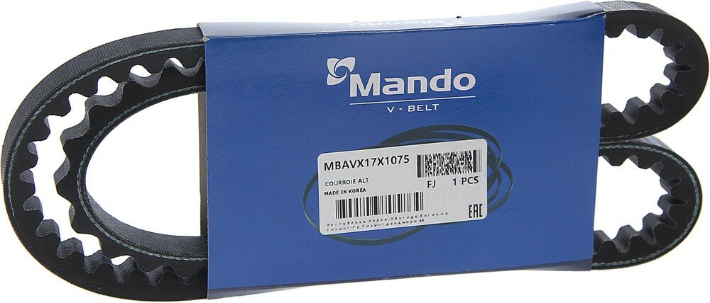 Ремень приводной клиновой MANDO MBAVX17X1075 17х1075 Hyundai H100 Bus P, Grace, H 150, H100, Grace, Bakkie 1994-12 2000-03