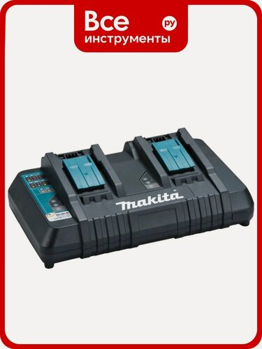 Изображение товара Зарядное устройство DC18RD (2 порта) Makita 196941-7, для зарядки двух аккумуляторных блоков