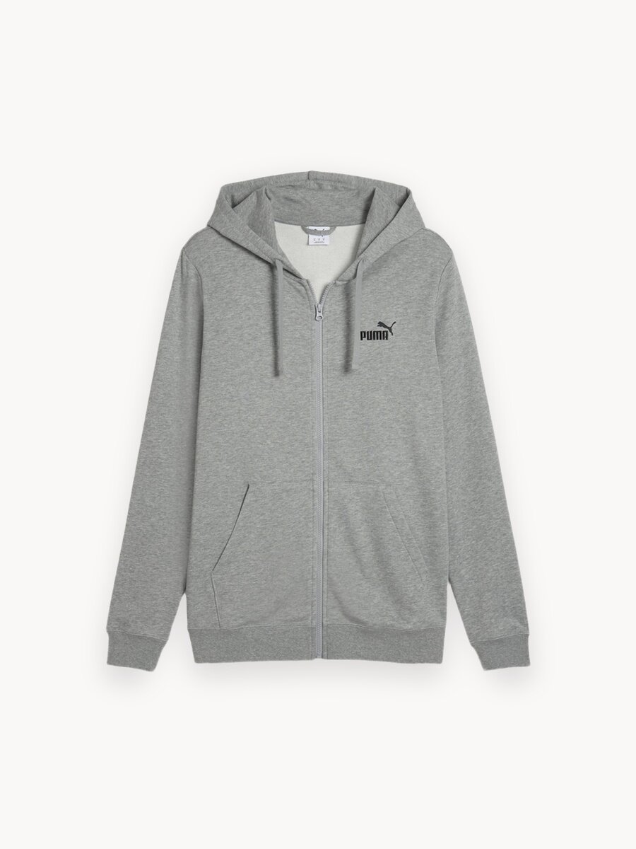 Толстовка PUMA Essentials No. 1 Logo Full-Zip, размер L, , серый