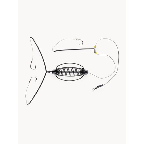 Карповый монтаж кормушка Арбуз 35 гр. 3 крючка, 2 шт, на карпа фидерный монтаж