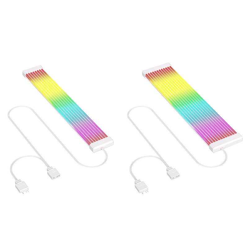 Кабель-удлинитель AuyiHomu 5V ARGB Rainbow 24Pin 8Pin для блока питания White-8pin-24pin