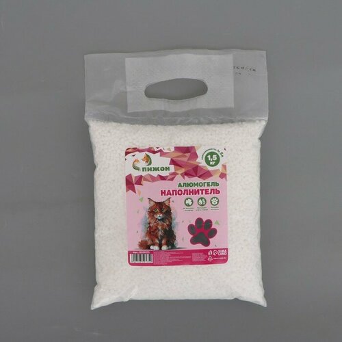 Наполнитель для кошачьих туалетов Пижон алюмогель 15 кг впитываемость до 5 л 567₽