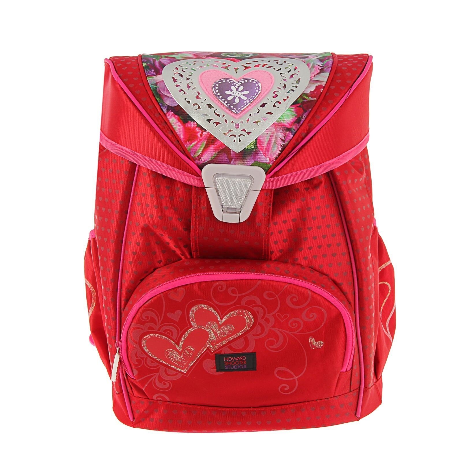 Рюкзак школьный Hearts 36.5*29*18.5 см 1 отделение на молнии, 3 внешних кармана.