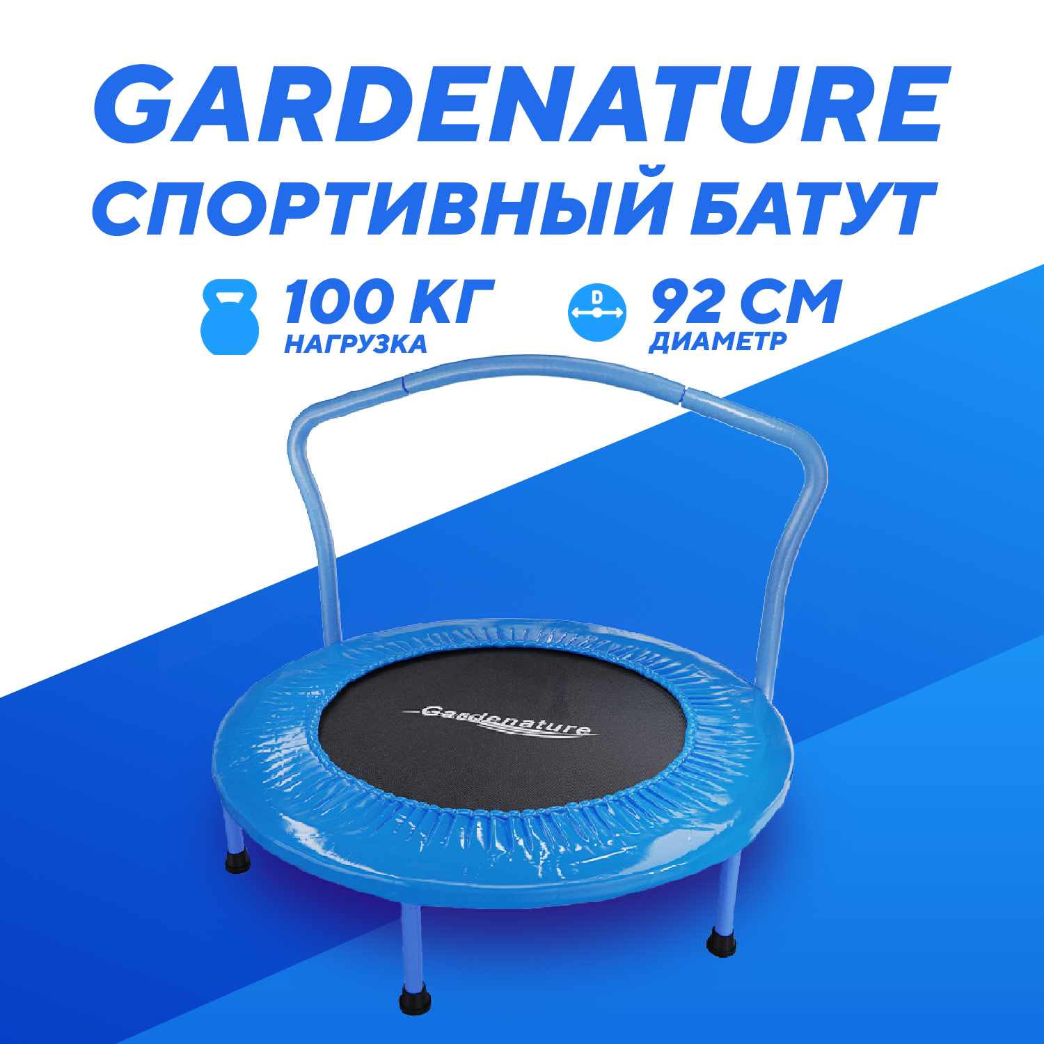 Батут с поручнем DFC Gardenature 36' синий