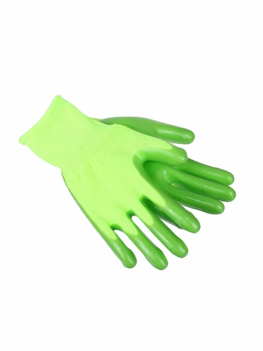 фото Перчатки нейлон с латексным полуобливом, 4р, 17.5см