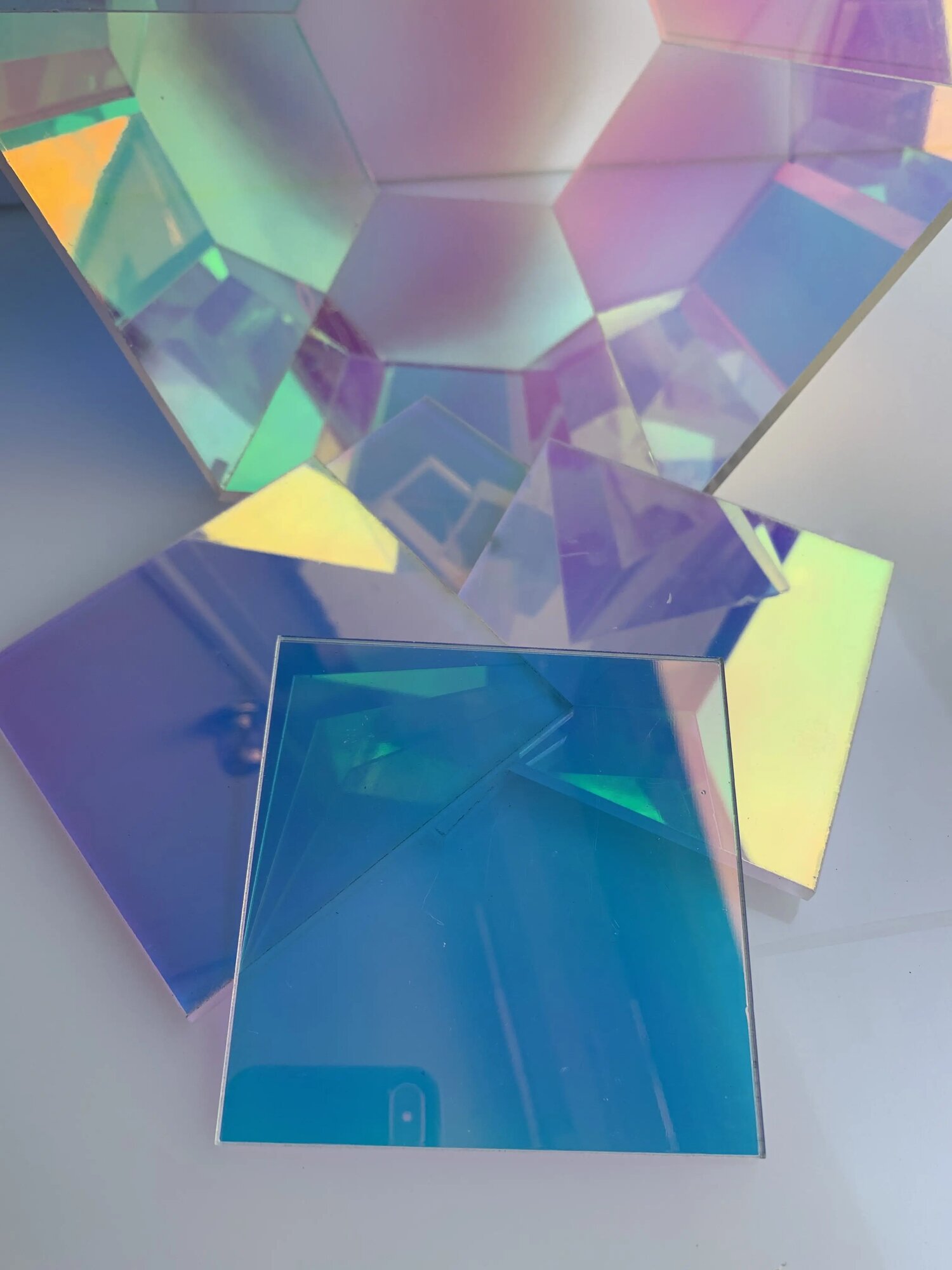 Лазерный акриловый лист радужный 200х200/300х300/200х300/300х400 мм 200X300mm 2PCS 3MM Thickness