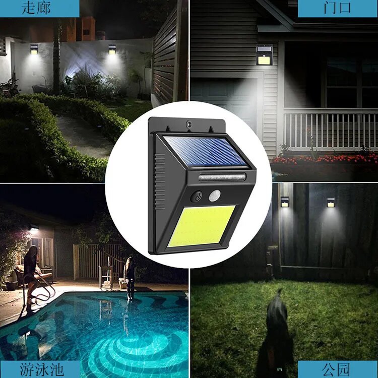 Solar Lamp Уличный светильник прожектор на солнечной батарее с датчиком движения , Без цоколя — фото 1