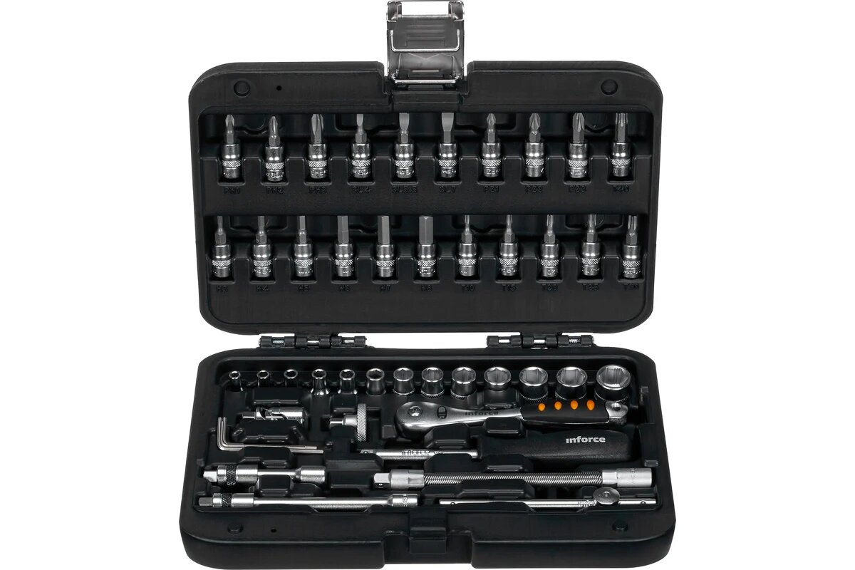 Inforce Набор инструментов 46 предметов 1/4" 06-07-11