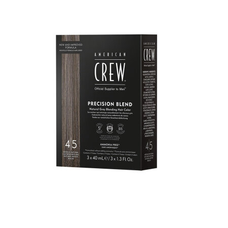 Камуфляж для седых волос 4/5 American Crew Precision Blend Natural Gray 3*40 мл, натуральный