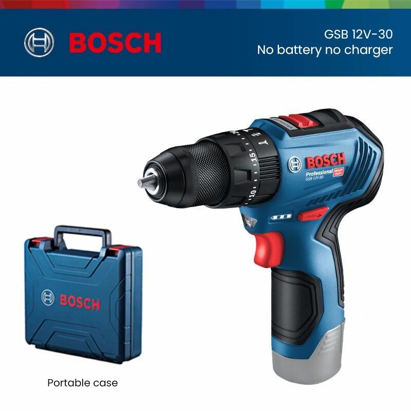 Ударная дрель GSB 12V-30, три режима, 20 передач