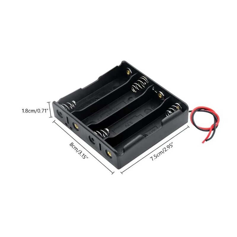 Ящик для хранения аккумуляторов REEKART RK-L-3000 черный 1-4 шт, 4x18650