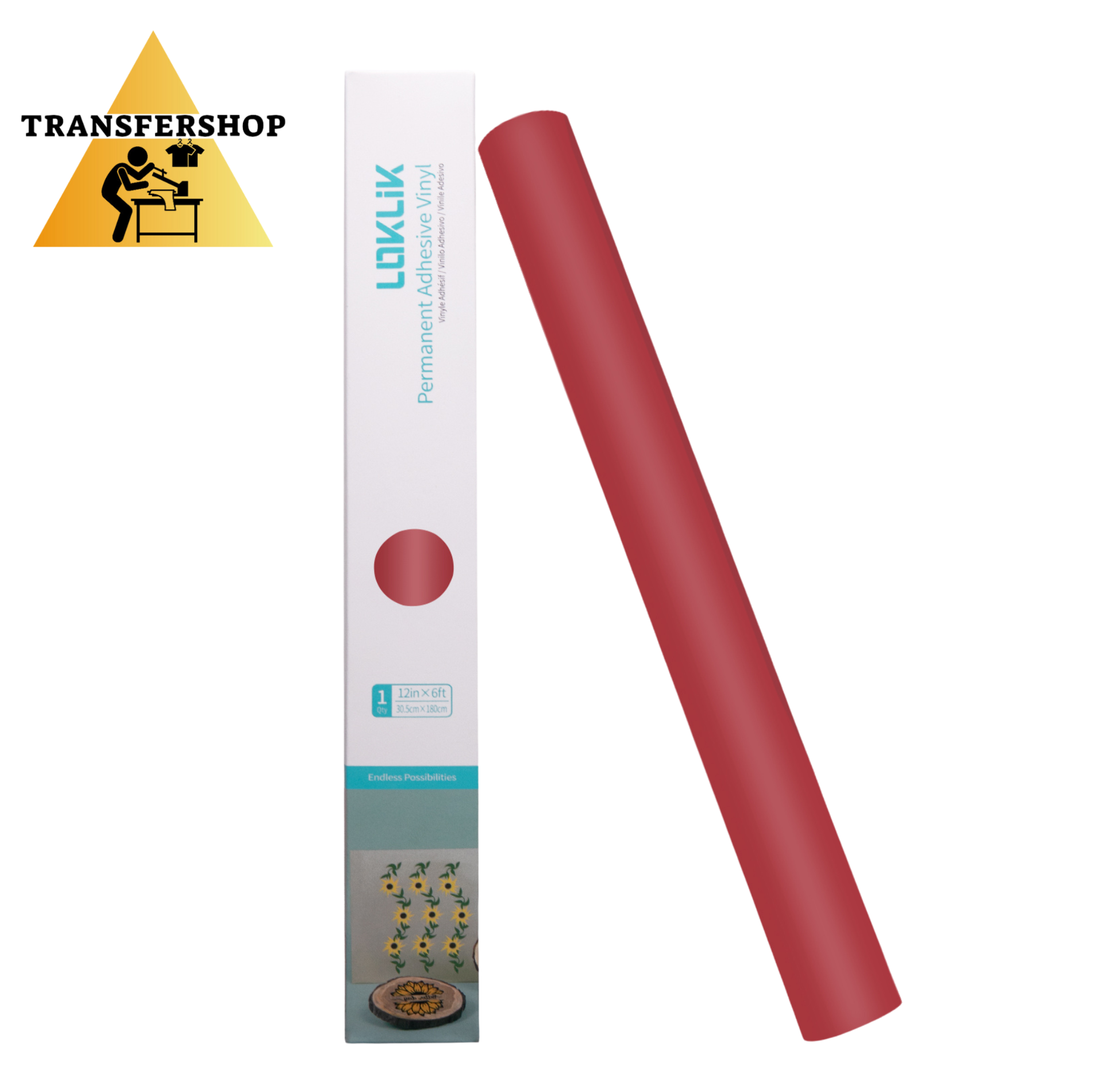 Самоклеящаяся пленка матовая красная 30.5см*180см