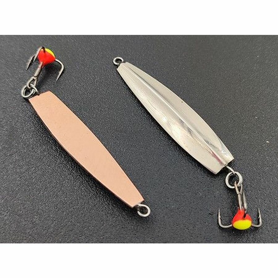 Зимняя блесна Липка люкс 55мм подвес нейзильбер-медь