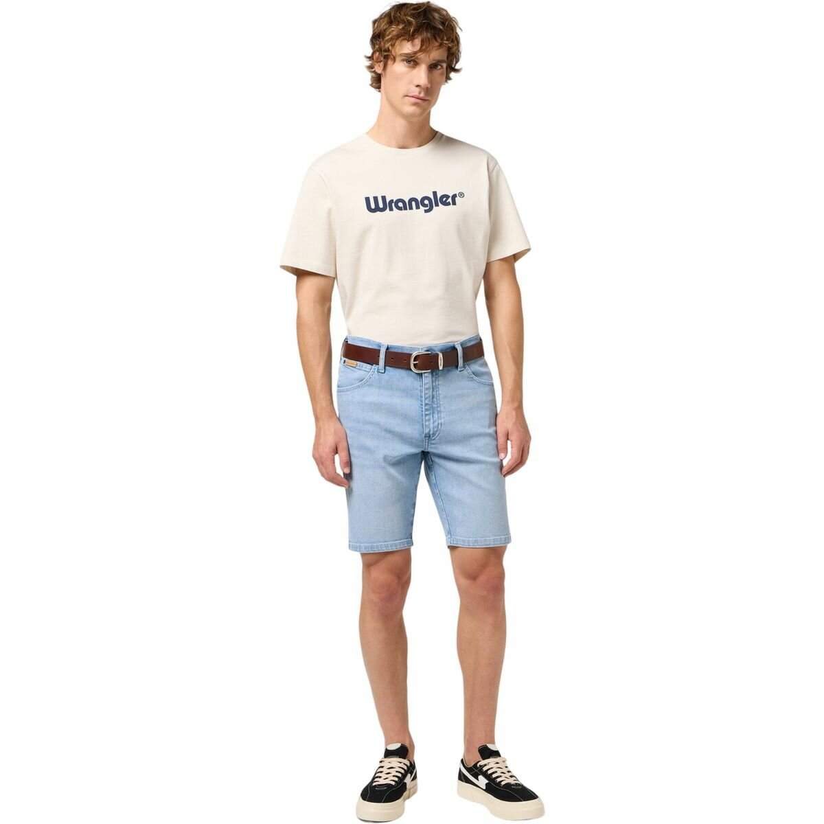 Ремень Wrangler для мужчин, размер 85, коричневый — фото 1