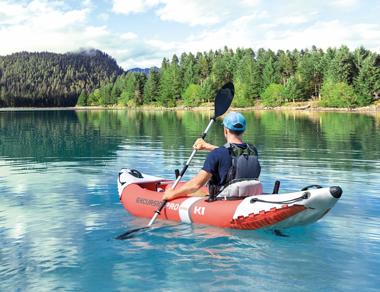 Надувная лодка-каяк Intex Excursion PRO-K1 (Set), 305х91х46 см, 68303
