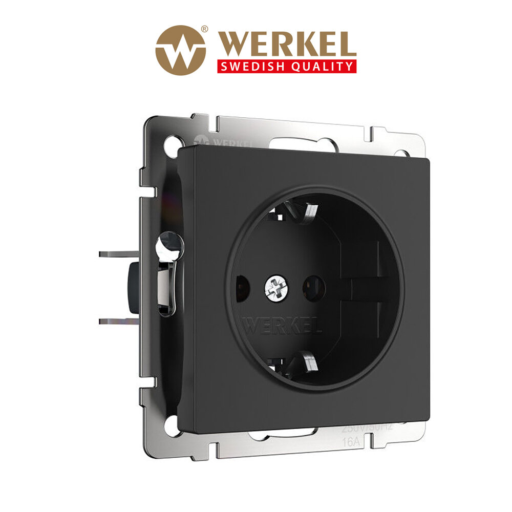 Розетка Werkel W1171108 16 А с защитной шторкой с заземлением