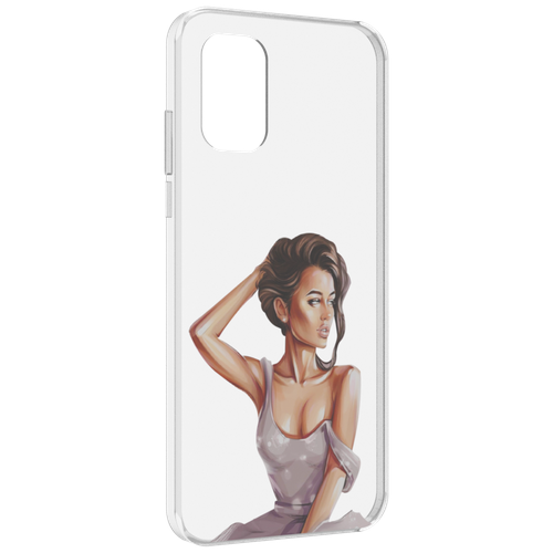 Чехол MyPads Девушка-с-прической женский для Nokia G21 задняя-панель-накладка-бампер