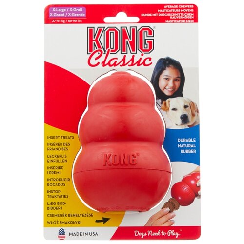 Игрушка для собак KONG Classic XL (KXL), красный, 1шт. kong kong игрушка для кошек белка