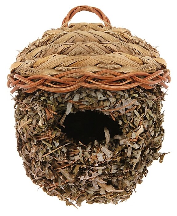 TRIOL Домик плетёный для птиц с круглой крышей, 150мм - фотография № 1