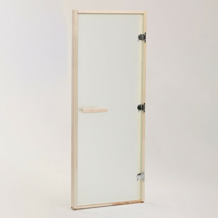 Дверь для бани и сауны "Сатин", размер коробки 190х70 см, липа - фотография № 3