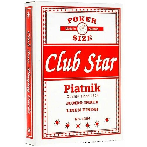 карты игральные star club 55 листов piatnik карточные игры настольная игра Карты игральные CLUB STAR 55 листов Piatnik /карточные игры /настольная игра