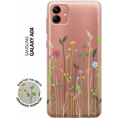 Силиконовый чехол на Samsung Galaxy A04, Самсунг А04 с 3D принтом Flowers and Fern прозрачный силиконовый чехол на samsung galaxy a04 самсунг а04 с 3d принтом сurly flowers прозрачный