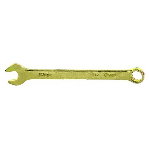 фото Комбинированный гаечный ключ сибртех 10 мм, желтый цинк, 14976