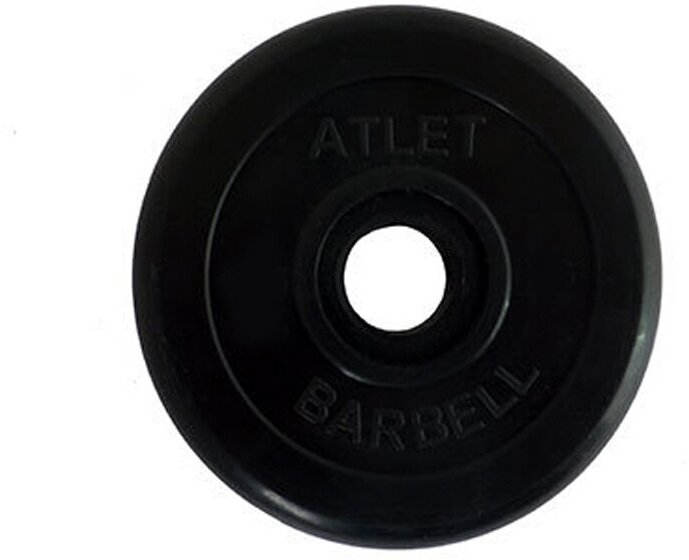 Диск Mb Barbell Atlet для гантели обрезин. 2.5кг черный (28260625) - фото №5